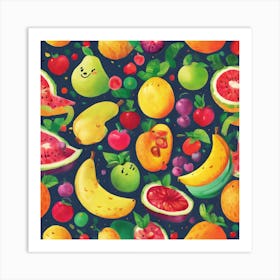 Fruit Pattern Art Print