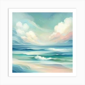 Ocean Background Art Print