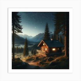 Cabin At Night 7 Póster