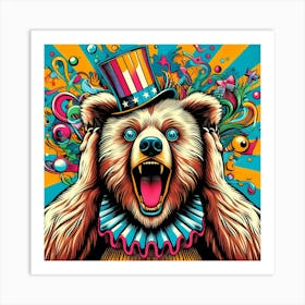 Clown Bear Art Print