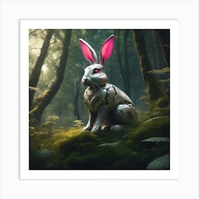 Bunny In Forest Epic Royal Background Big Royal Uncropped Crown Royal Jewelry Robotic Nature F (5) Art Print