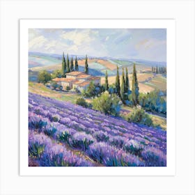 Lavender Field 8 Art Print