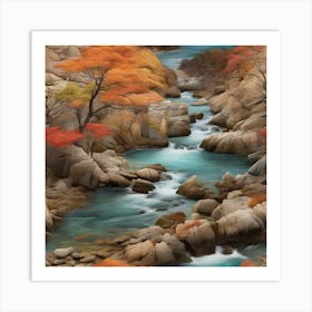 Autumn River Art Print