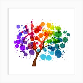 Rainbow Tree Art Print