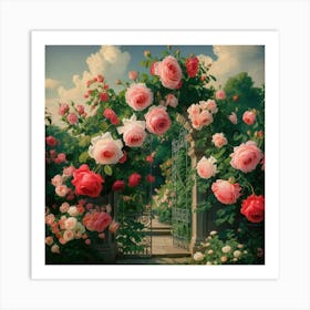 A Stunning Vintage Inspired Illustration Of A Lush Aojhmbuytmmph Mvdvzkhq Cifwnkbttzqtwkxe7filfa Art Print