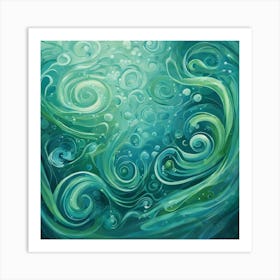 Ocean Swirls Art Print