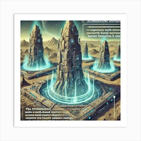 Stonebound Guardians Defensive Shields Art Print