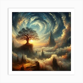 Tree In The Sky Art Print