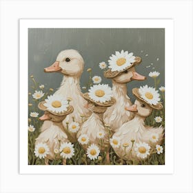 Ducklings Fairycore Painting 10 Art Print