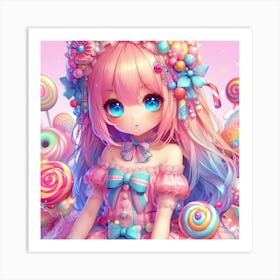 Lollipop Girl Art Print