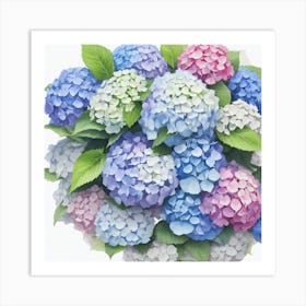 Hydrangeas Art Print