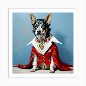 Popstar Elvis King Dog Art Print