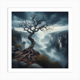 Giant tree without leaves Art Print