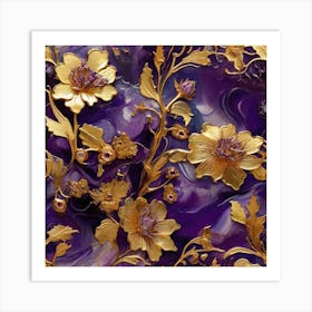 Gold and amethyst Art Print