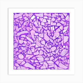 Purple Mosaic Tile Art Print