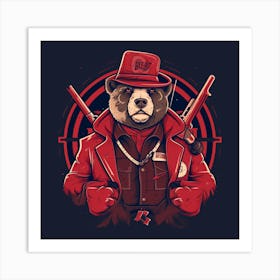 Bear In A Hat Art Print