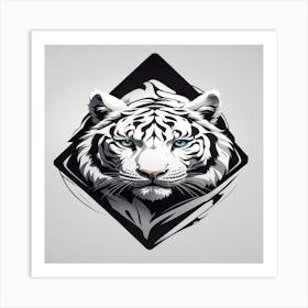 White Tiger Art Print