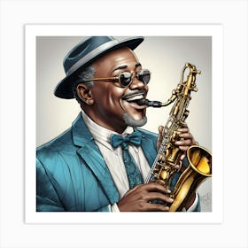 Saxophone Player 1 Art Print
