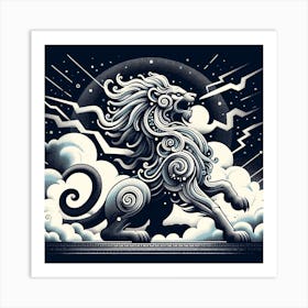 Zodiac Lion Art Print