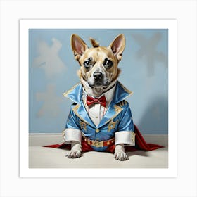 Popstar Elvis Dog Art Print