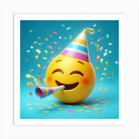 Happy Birthday Emoji 1 Art Print