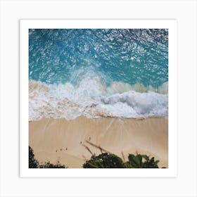 Blue wave coming in Art Print