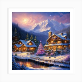 Christmas Village Art Print