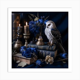 Owl Desk scape Art Print