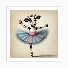 Ballet Cow Art Print