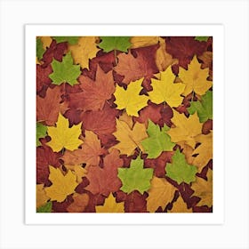 Autumn Leaves Background 2 Art Print