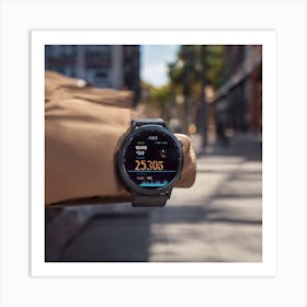 Smart Watch On A Bench Affiche