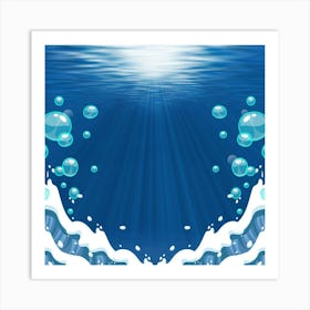 Water Bubbles Background Art Print