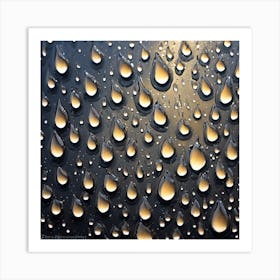 Rain Drops Art 5 Art Print