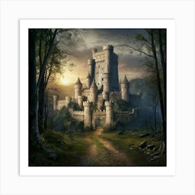 Castle In The Woods Art Print