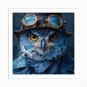 Steampunk Owl 6 Art Print