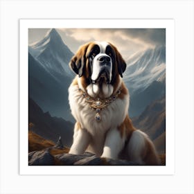 St Bernard 25 Art Print