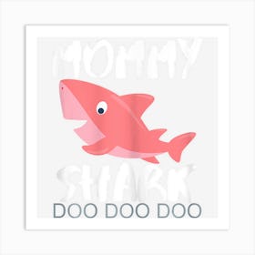 Womens Mommy Shark Mothers Day Gift For Wife Birthday Christmas Art Print