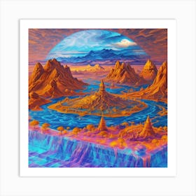 Psychedelic Landscape Art Print