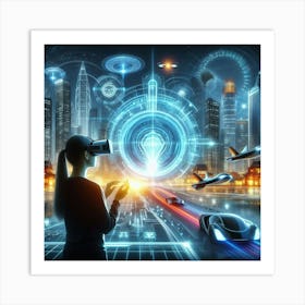 Futuristic City 137 Art Print