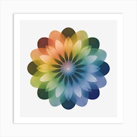 Rainbow Flower 1 Art Print