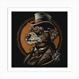 Steampunk Dog 30 Art Print