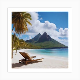 St Martin beach Art Print