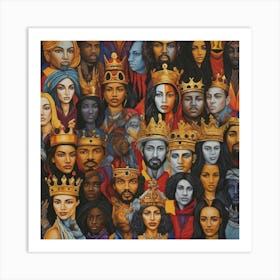 Abstract Kings And Queens Art Print 3 Art Print