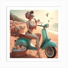 Vespa Art Print