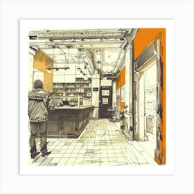 London Cafe Art Print