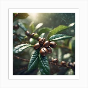 Coffee Beans On A Branch 2 Art Print