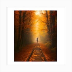 Person In The Woods Art Print