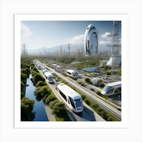 Futuristic City 202 Art Print