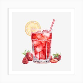 Strawberry Lemonade Art Print