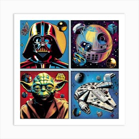 Star Wars Yoda,a pop art series of Star Wars icons Art Print
